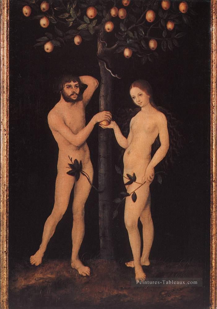 Adam et Eve 1 religieuse Lucas Cranach l’Ancien Nu Peintures à l'huile